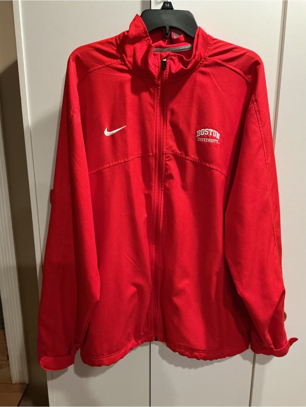 Nike Dri-FIT Red Boston University Full-Zip Athletic Jacket